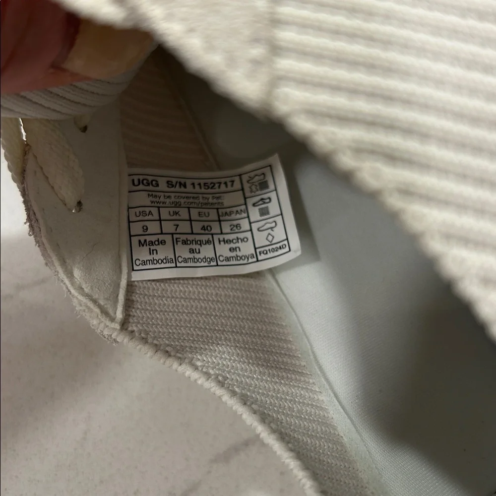 EZ‎ Duzzit Lace in White Light Cloud Grey Size 9
